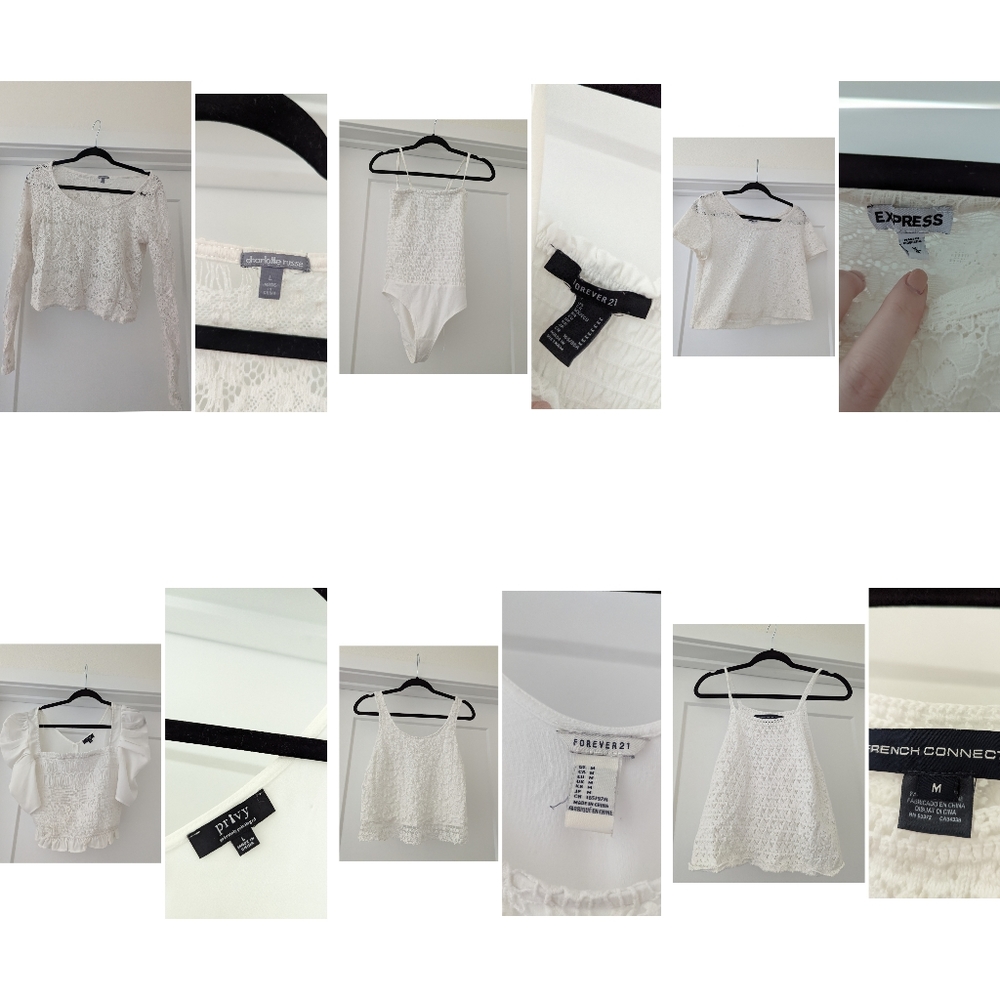 White Top Clothing Lot (M/L)